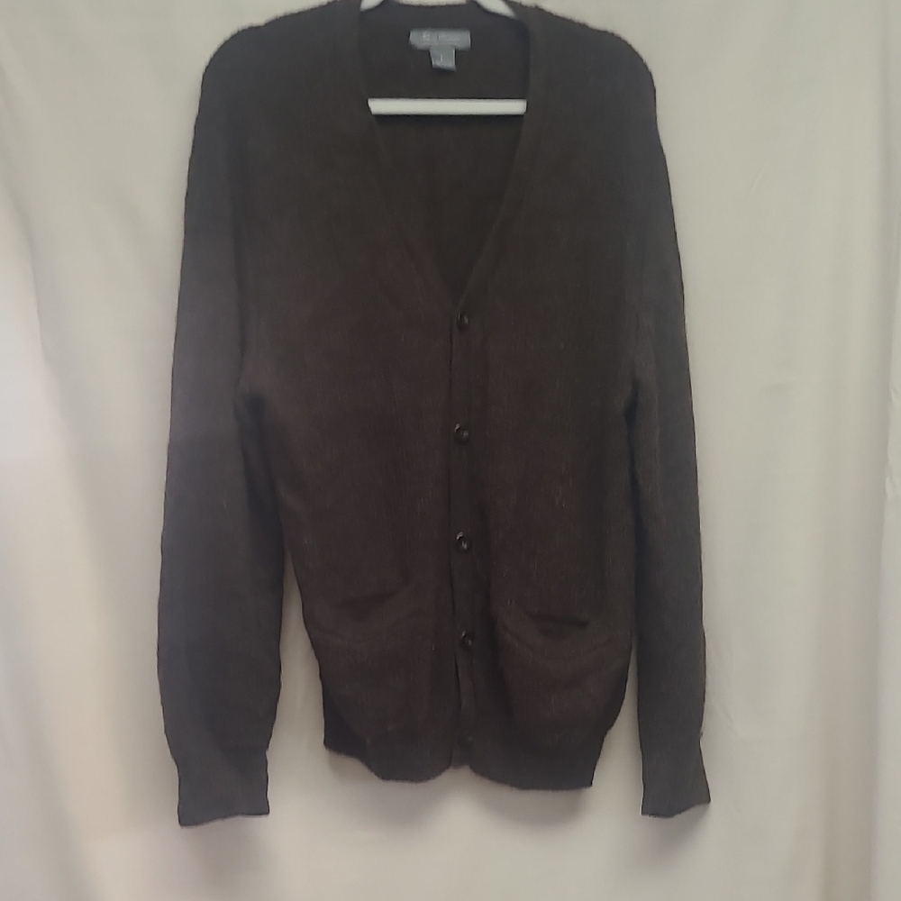 Daniel Cremieux Signature Collection 100% Alpaca Cardigan Men's L Brown